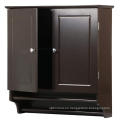 Gabinete de almacenamiento de pared de la puerta doble muebles de baño negro